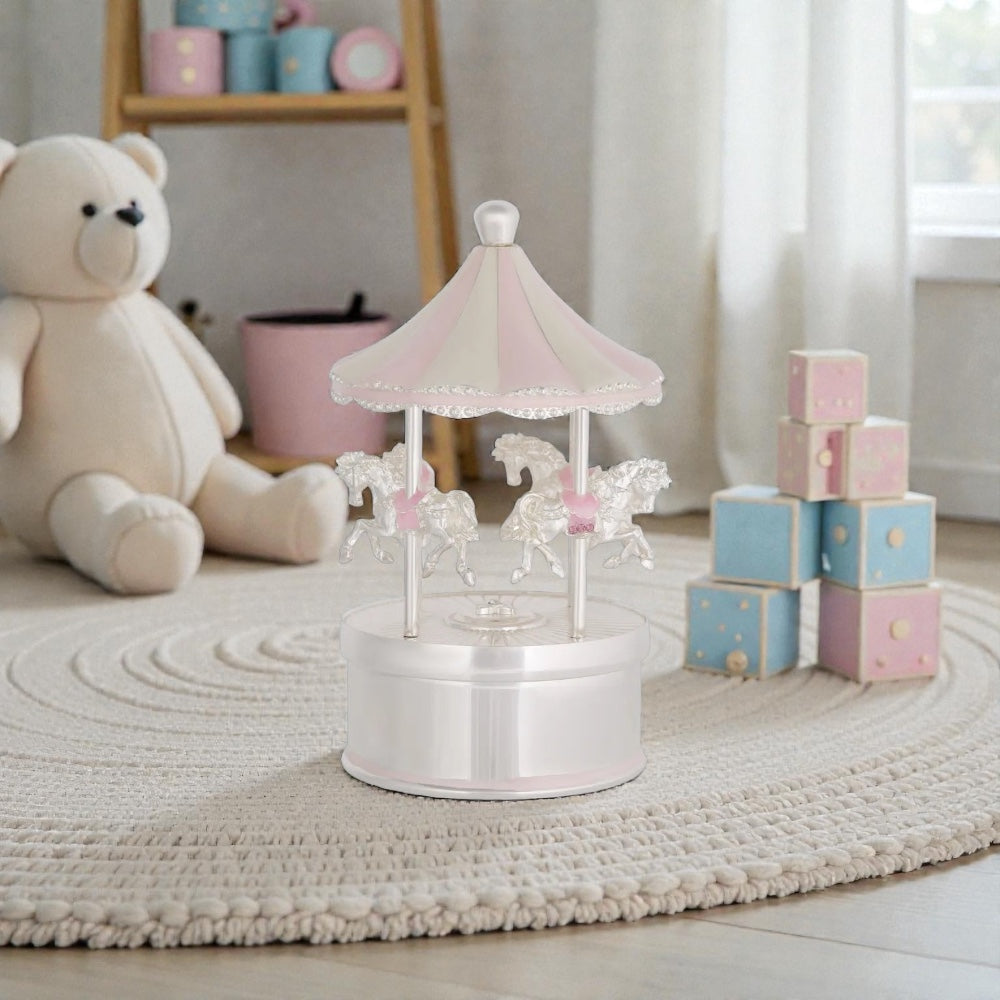 Russell Collection Pink Rocking Horse Carousel