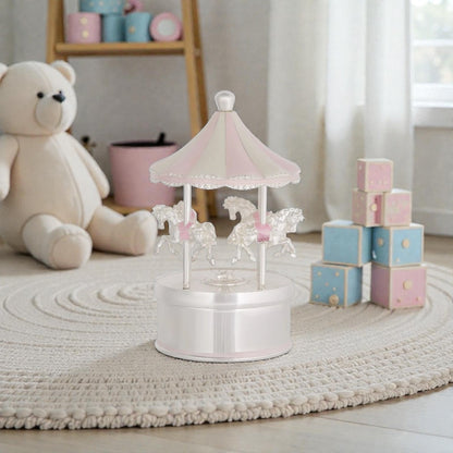 Russell Collection Pink Rocking Horse Carousel