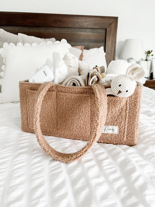 Petite + Co Nappy Caddy Organiser All Teddy Nude