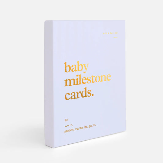 Fox & Follow Baby Milestone Cards Powder Blue