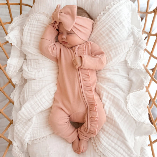 Blossom & Pear Cotton Growsuit Dusty Pink
