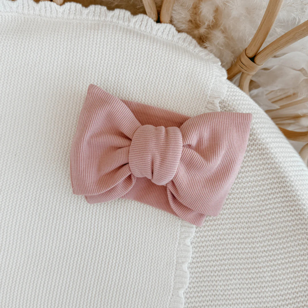 Blossom & Pear Cotton Topknot Dusty Pink