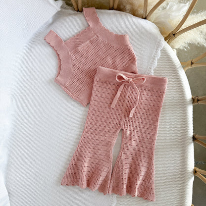 Blossom & Pear Flare Knit Set Blush