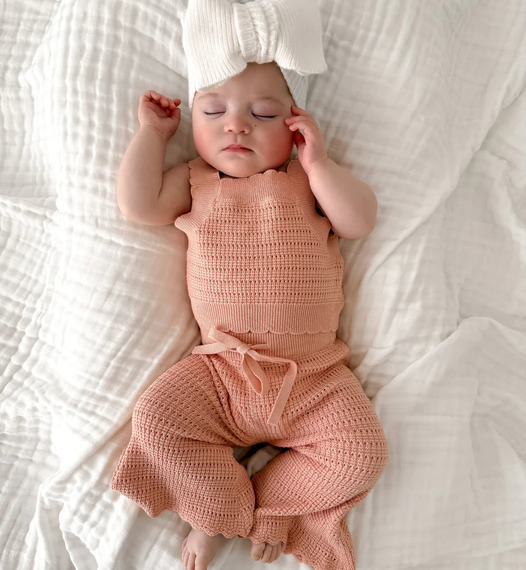 Blossom & Pear Flare Knit Set Blush