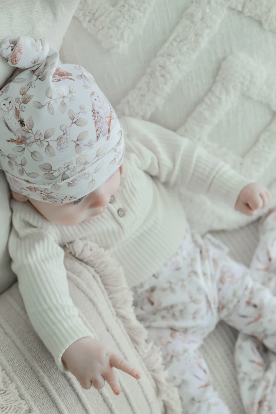 Aster & Oak Barn Owl Knot Hat Beanie