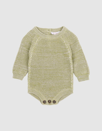 Bébé by Minihaha High Flyer Knitted Bodysuit Moss Green