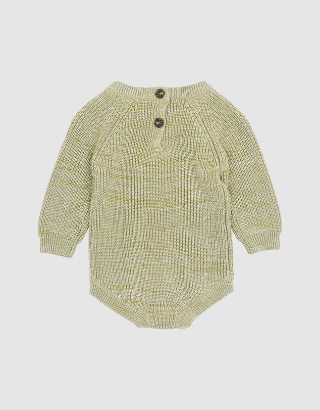 Bébé by Minihaha High Flyer Knitted Bodysuit Moss Green