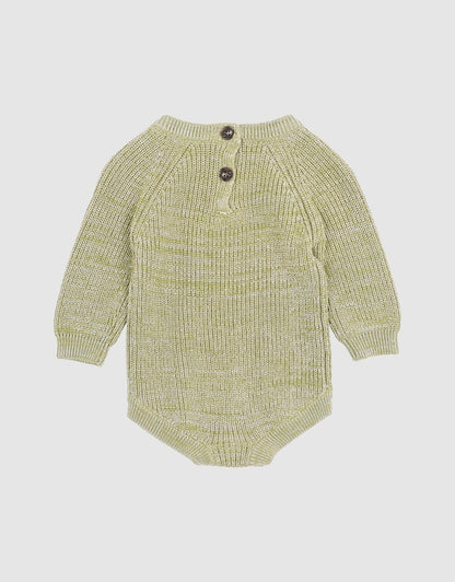Bébé by Minihaha High Flyer Knitted Bodysuit Moss Green