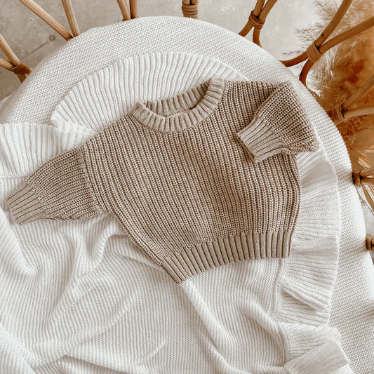 Blossom & Pear Mini Knit Sweater Fawn