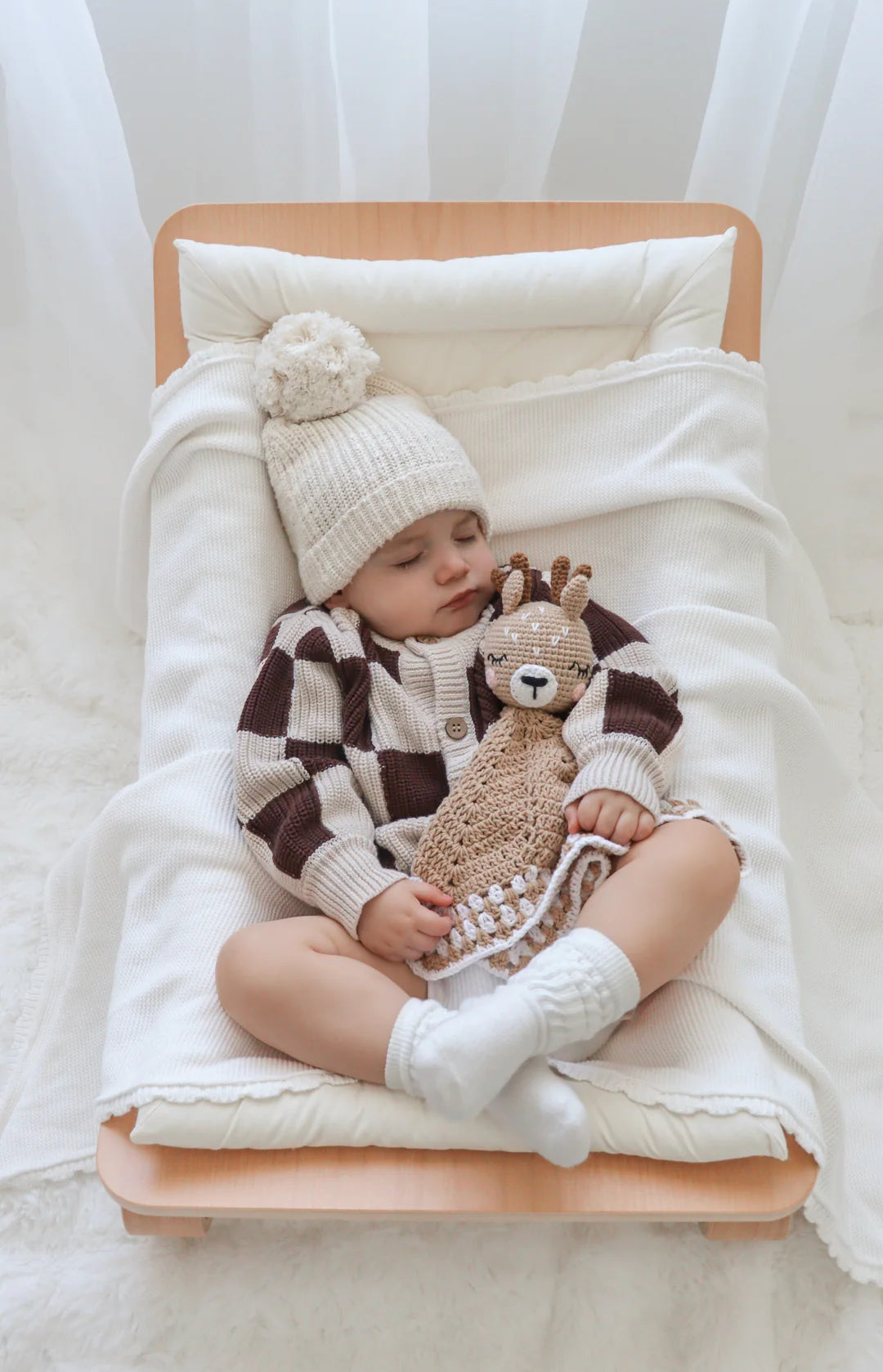 Blossom & Pear Checkered Knit Cardigan