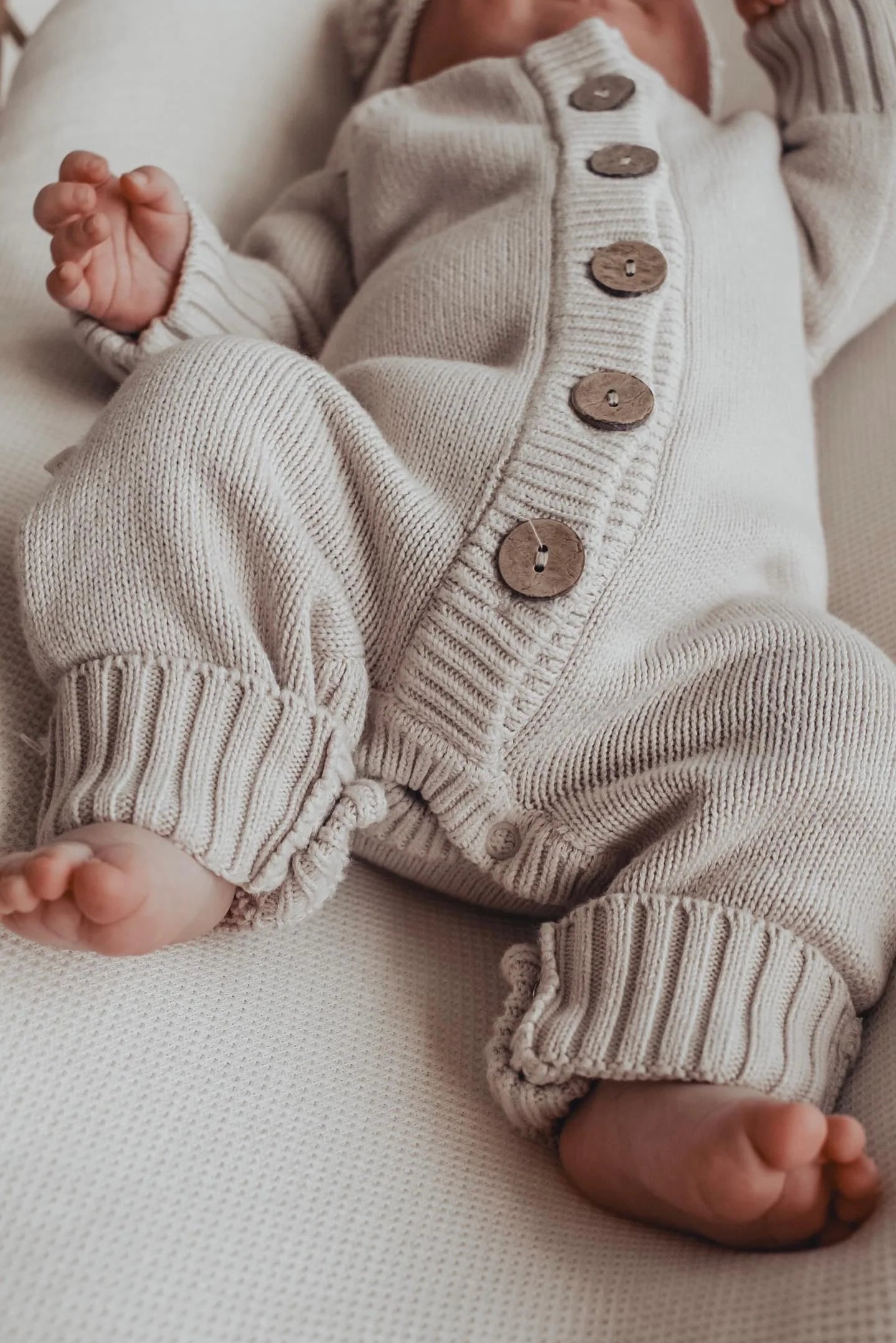 3 Little Crowns Knitted Romper Mushroom