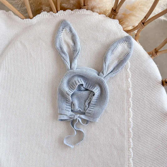 Blossom & Pear Flopsy Bunny Bonnet Powder Blue PREORDER
