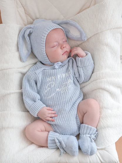 Blossom & Pear Flopsy Bunny Bonnet Powder Blue PREORDER