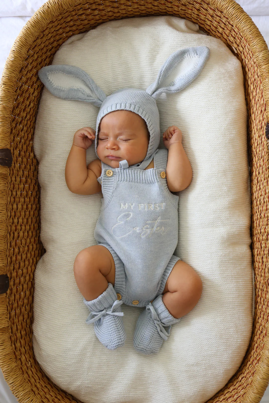 Blossom & Pear Flopsy Bunny Bonnet Powder Blue PREORDER