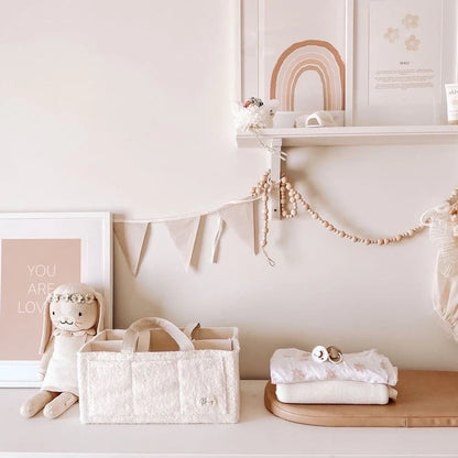 Petite + Co Nappy Caddy Organiser Teddy Bone Handles