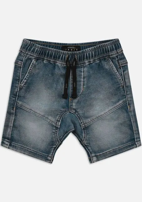 Indie Kids Arched Drifter Shorts Light Denim