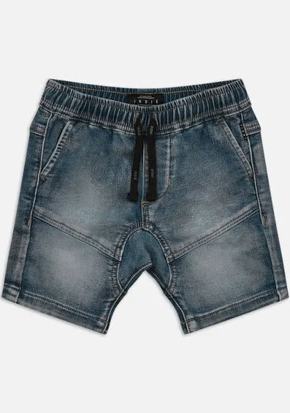 Indie Kids Arched Drifter Shorts Light Denim