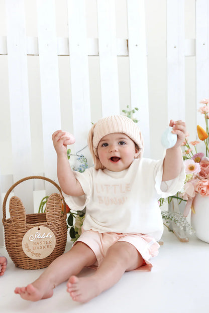 Blossom & Pear 'Little Bunny' Oversized Tee Pink Frill