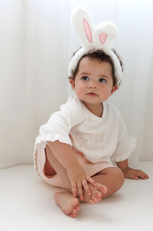 Blossom & Pear 'Little Bunny' Oversized Tee Pink Frill PREORDER