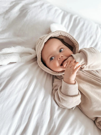 Blossom & Pear Flopsy Zip Romper Biscuit