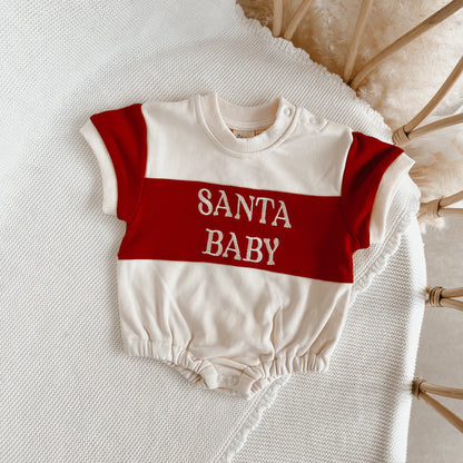 Blossom & Pear 'Santa Baby' Short Sleeve Bubble Romper