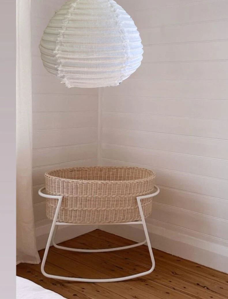 Little Nordic Sol Linen Light Shade Paere Fringed Snow White