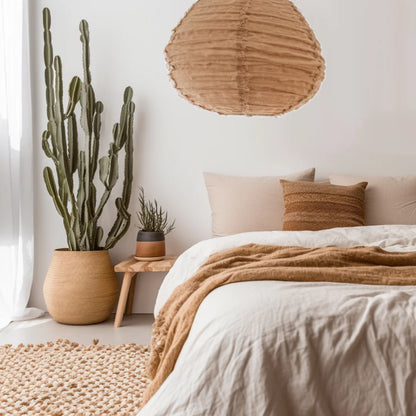 Little Nordic Sol Linen Light Shade Paere Fringed Mocha Mousse