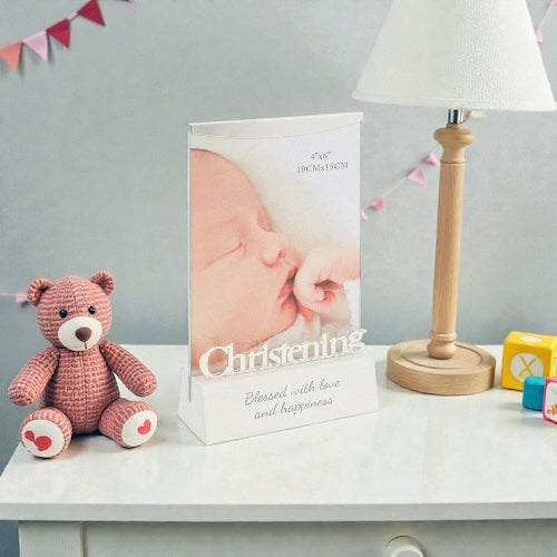 Russell Collection Christening Shadow Photo Frame