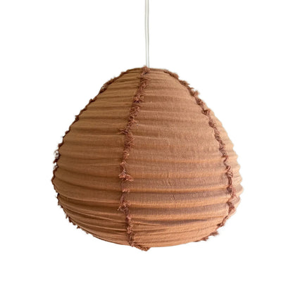 Little Nordic Sol Linen Light Shade Paere Fringed Mocha Mousse