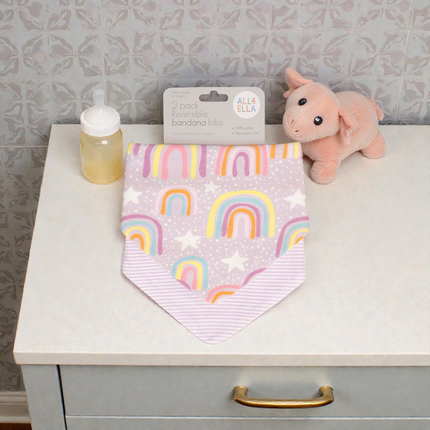 All 4 Ella Bandana Bibs 2 Pack – Various