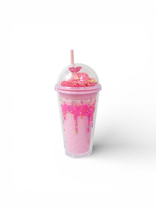 Pink Poppy Mermaid Drinking Cup Pink