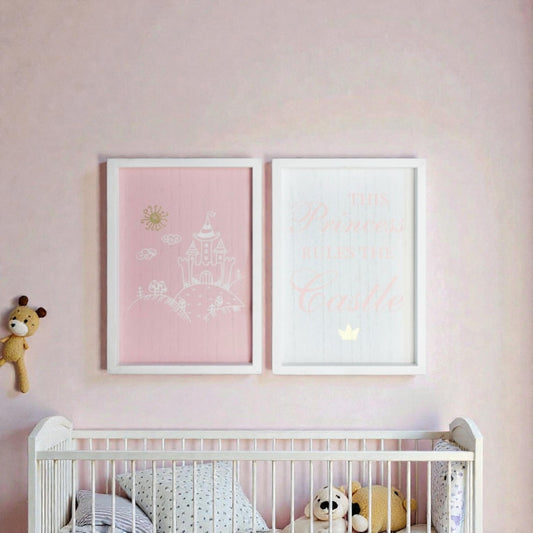 Lavida Set of 2 “This Princess Rules the Castle” Framed Wall Art