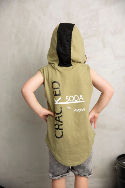 Cracked Soda Liam Detailed Tank Khaki