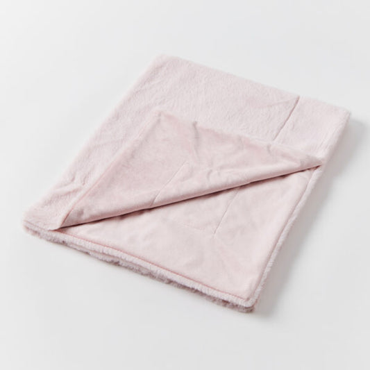 Jiggle & Giggle Inka Faux Fur Baby Blanket Pale Pink