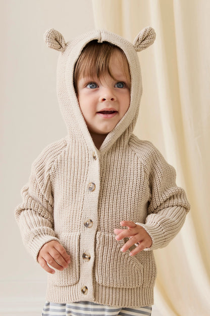 Jamie Kay Bear Cardigan Oat