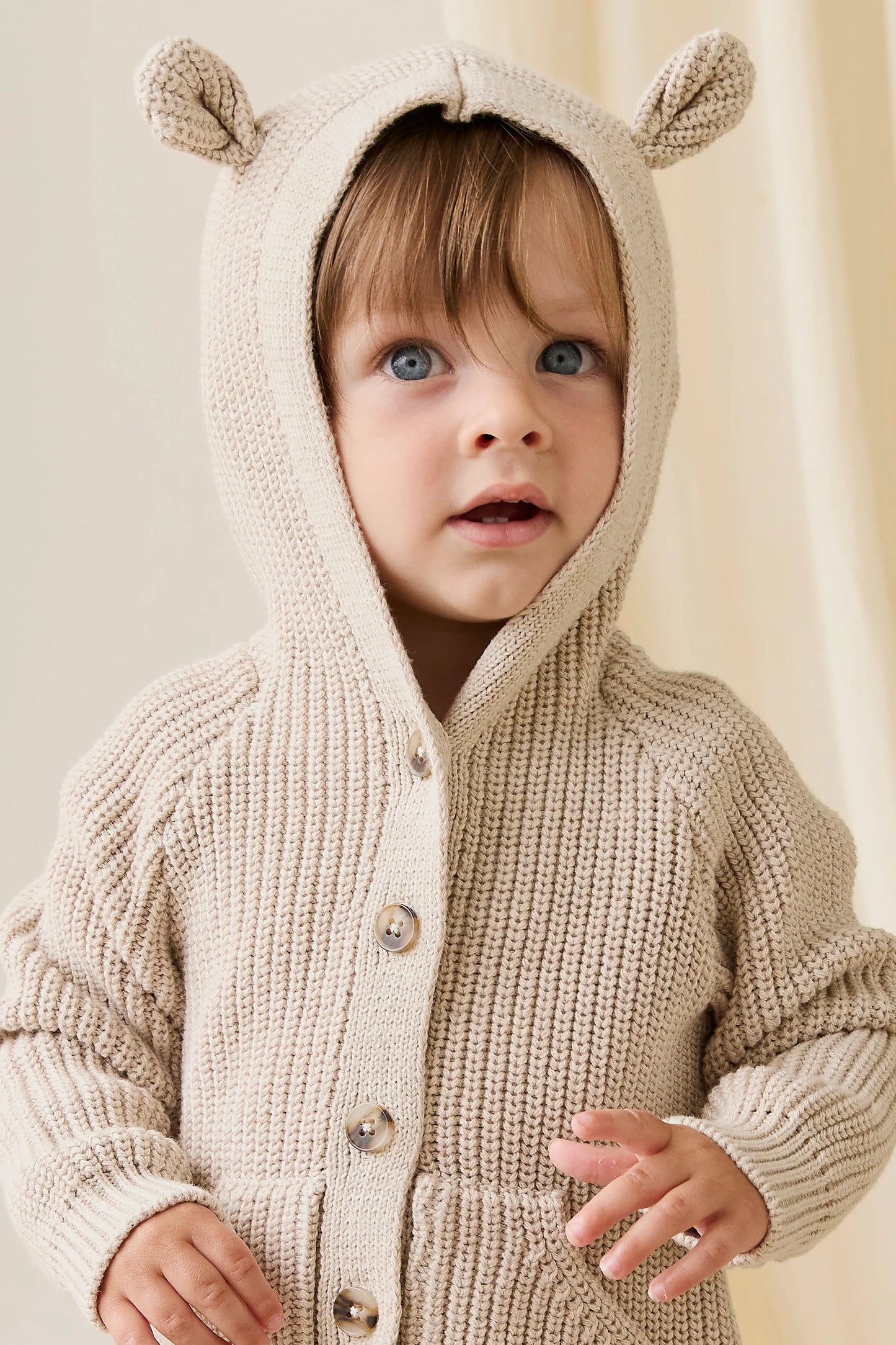 Jamie Kay Bear Cardigan Oat