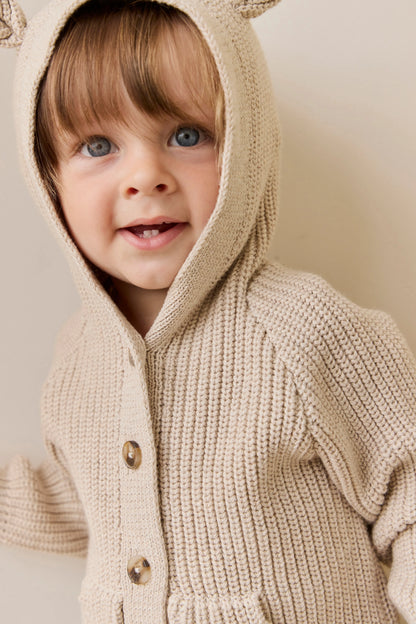Jamie Kay Bear Cardigan Oat