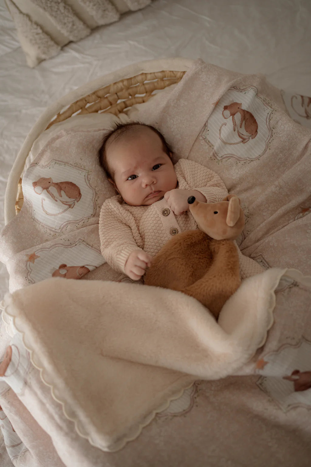 Pop Ya Tot Sweet Squeak Fur Lined Cot Blanket / Quilt