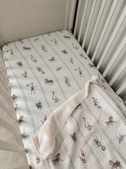Pop Ya Tot Le Cirque Fitted Cot Sheet