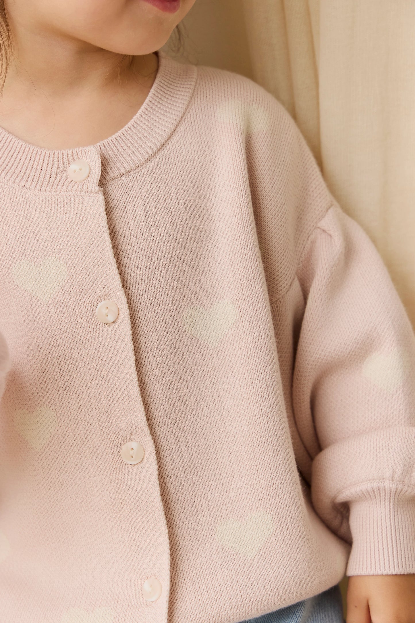 Jamie Kay Kayla Cardigan Kylie Heart Jacquard Morganite
