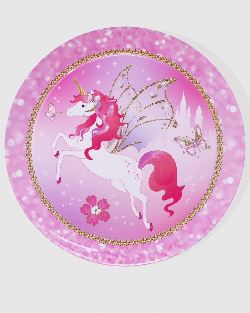 Pink Poppy Unicorn Princess 15 Piece Tin Tea Set In Carry Case
