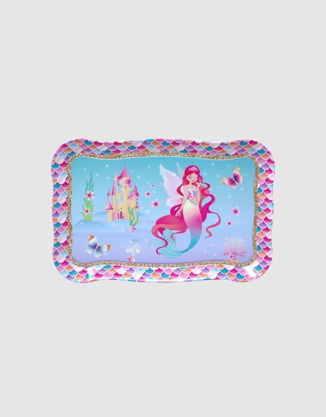 Pink Poppy Shimmering Mermaid Tea Set in Basket