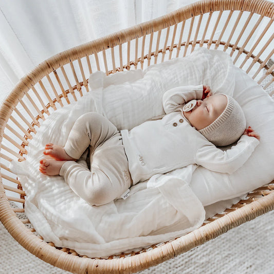 Aster & Oak White Muslin Blanket