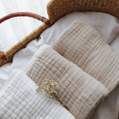 Aster & Oak Sand Muslin Blanket