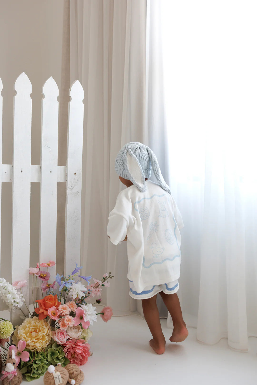 Blossom & Pear Flopsy Bunny Beanie Powder Blue