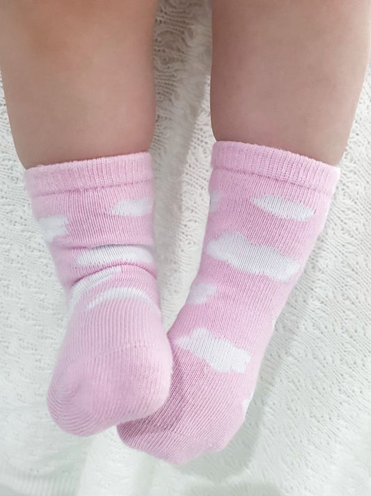 Emotion & Kids Baby Socks Pink Clouds