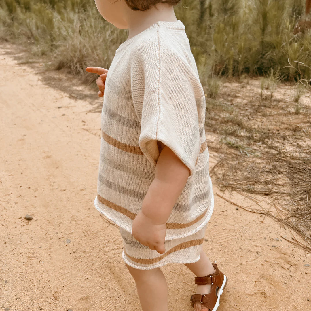 Blossom & Pear Dune Knit 2 Piece Set Short Sleeve