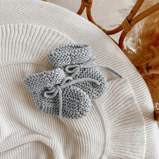 Blossom & Pear Mini Knit Booties Powder Blue