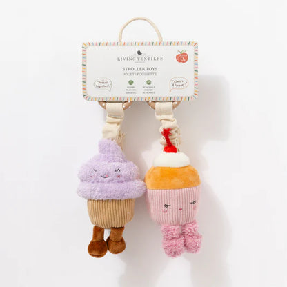 Living Textiles 2pk Stroller Toys Ice Cream & Cupcake