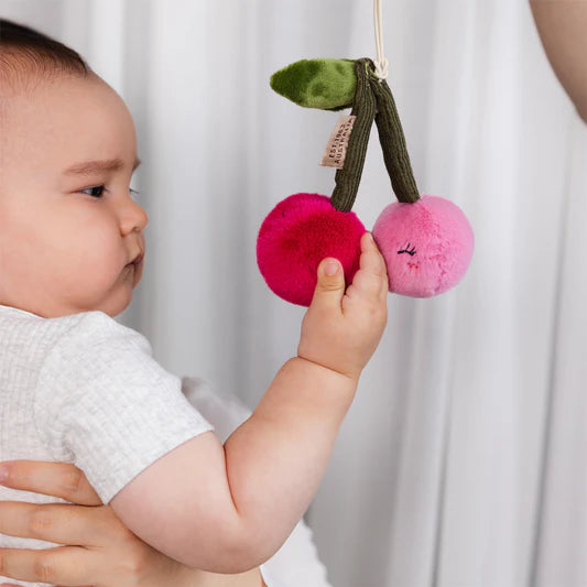 Living Textiles 2pk Stroller Toys Pineapple & Cherries